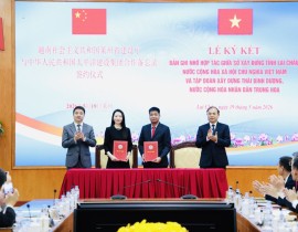 Lễ ký kết Bản ghi nhớ hợp tác giữa Sở Xây dựng tỉnh Lai Châu (Việt Nam) và Tập đoàn Xây dựng Thái Bình Dương (Trung Quốc)