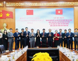 Lễ ký kết Bản ghi nhớ hợp tác giữa Sở Xây dựng tỉnh Lai Châu (Việt Nam) và Tập đoàn Xây dựng Thái Bình Dương (Trung Quốc)