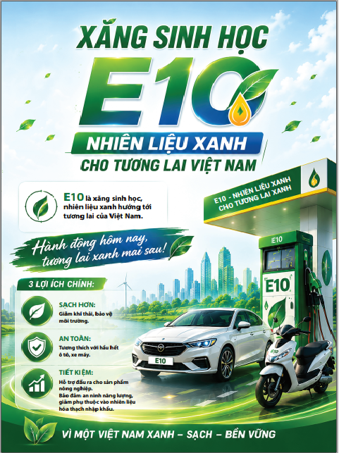cung cấp các thông tin tuyên truyền về cẩm nang sử dụng xăng sinh học E10 do Bộ Công thương biên soạn
